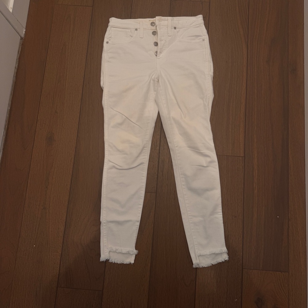 Madewell 10” High Rise Skinny white jeans size 27